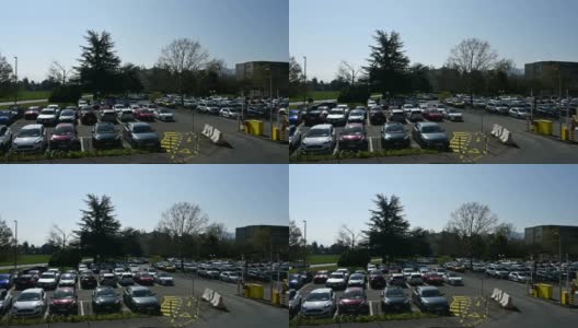 医院门口的停车场高清在线视频素材下载
