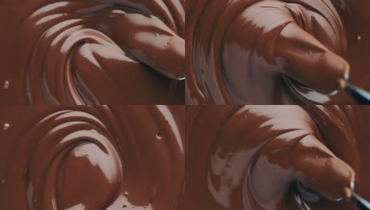 搅拌巧克力传播高清在线视频素材下载