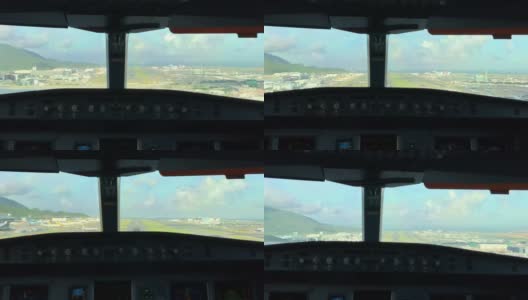香港Intl。机场、进近和着陆(POV射击)高清在线视频素材下载