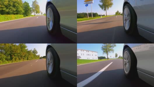 汽车POV:夏季的巴伐利亚乡村道路高清在线视频素材下载