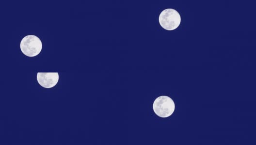 蓝色背景上的月亮。高清在线视频素材下载
