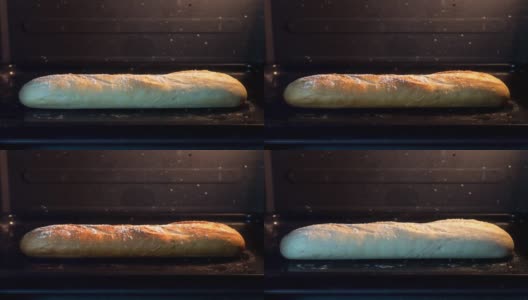 烤箱烤面包自制延时拍摄4K高清在线视频素材下载