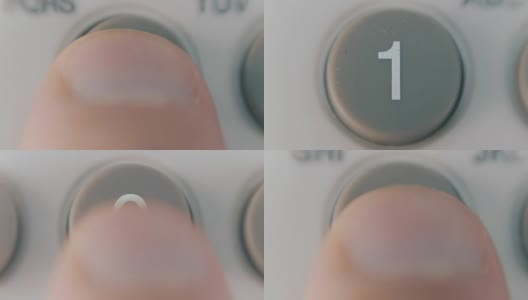 手指按下手机上的每个按钮。特写镜头高清在线视频素材下载