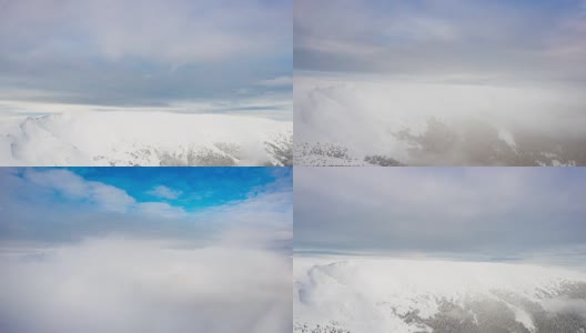 雪山山峰在云中高清在线视频素材下载