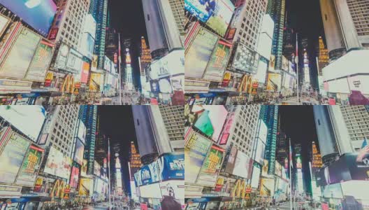 T/L PAN纽约曼哈顿时代广场高清在线视频素材下载