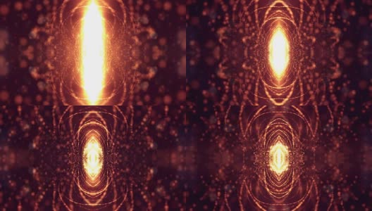 3d循环动画作为科幻小说背景发光粒子与景深和bokeh为vj循环。粒子形成线和面网格。V9红金高清在线视频素材下载