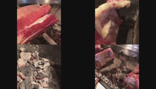 巴西烧烤的细节高清在线视频素材下载