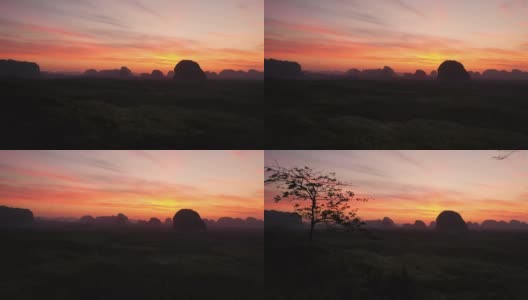 泰国甲米山的绚丽日出全景高清在线视频素材下载