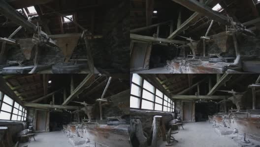 废弃的偏远旧磨坊高清在线视频素材下载