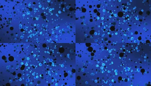 抽象的3d蓝点模式背景运动视频60fps。美丽的圆圈在深蓝色的背景移动。现代设计的球。高清在线视频素材下载
