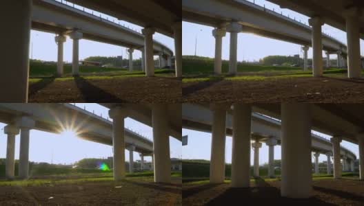 现代立交桥的交叉口高清在线视频素材下载
