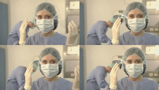 女外科医生的肖像;高清照片JPEG，多莉。高清在线视频素材下载
