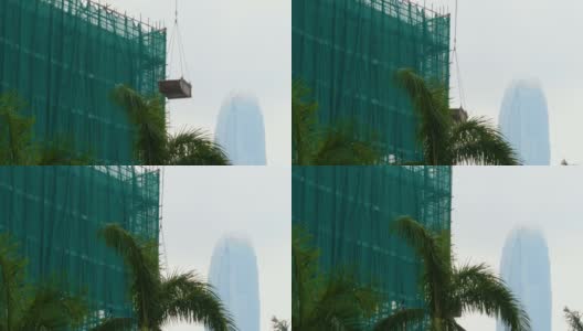 香港的建筑工地高清在线视频素材下载