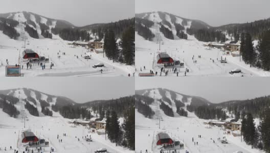 科罗拉多州落基山脉的滑雪胜地高清在线视频素材下载