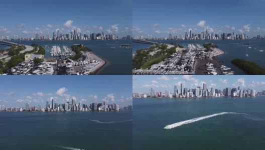 2021年无人机上的迈阿密景观高清在线视频素材下载