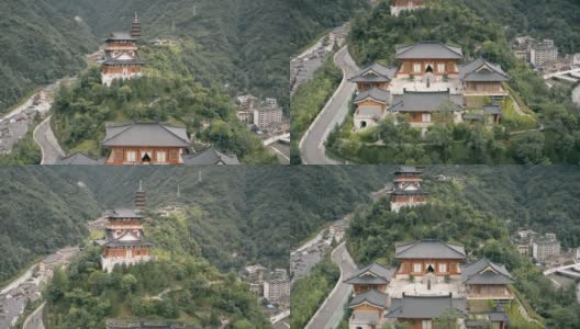 中国古代建筑鸟瞰图，河南，陕西，中国。高清在线视频素材下载