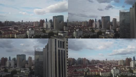 上海城市景观在住宅区公寓建筑中移动的时间推移。高清在线视频素材下载
