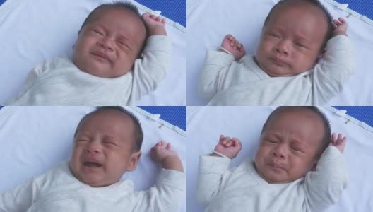 新生婴儿哭高清在线视频素材下载