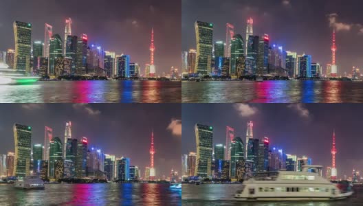 时光流逝，上海夜景高清在线视频素材下载