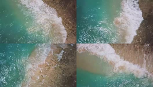 努萨佩尼达-从上面看海滩。直无人机拍摄的高清在线视频素材下载