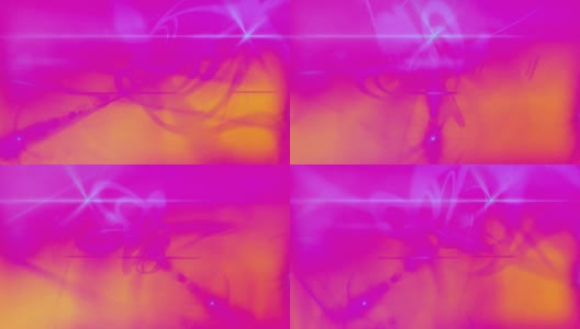 粉红有机线条，亮橙色抽象运动背景-高分辨率高清在线视频素材下载