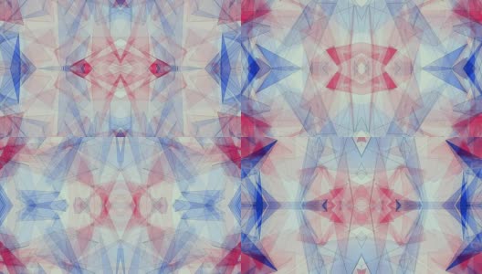 抽象对称蓝红多边形星形网闪亮云动画背景新质量动态技术运动彩色视频素材高清在线视频素材下载