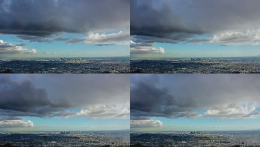洛杉矶日时间推移宽Cloudscape高清在线视频素材下载