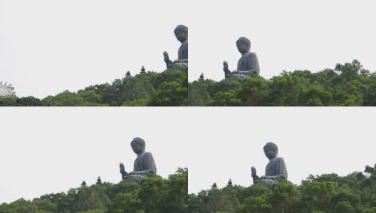 位于香港宝莲寺的天坛大佛高清在线视频素材下载