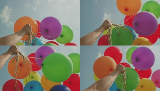气球在字符串高清在线视频素材下载