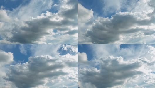 移动的云时间流逝，穆迪蓝天白云高清在线视频素材下载