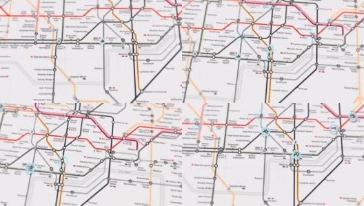 伦敦地铁地图本地化-无缝4K环路高清在线视频素材下载