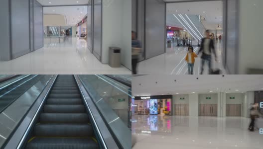 长沙市最受欢迎的市中心购物中心室内步行pov全景延时4k中国高清在线视频素材下载