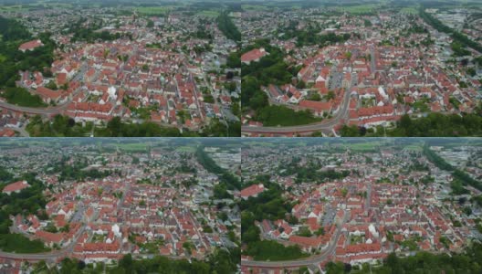 德国弗里德堡古城鸟瞰图高清在线视频素材下载