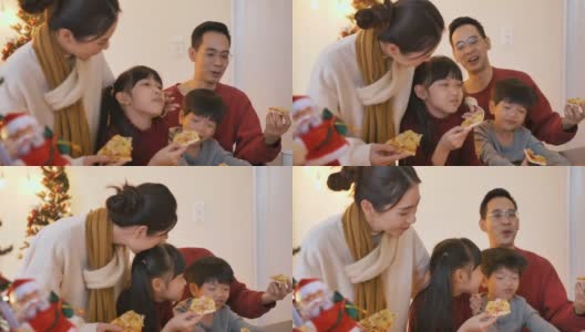 亚洲家庭圣诞快乐高清在线视频素材下载