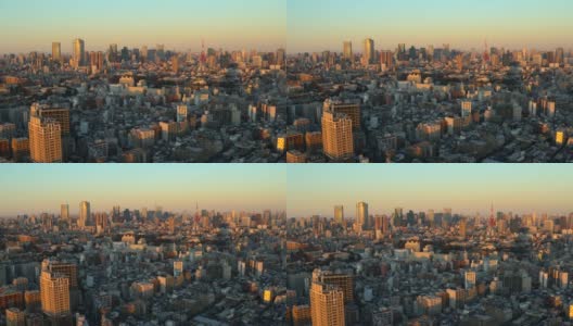 日落时分的东京市景高清在线视频素材下载