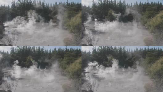 热泥浆池地热，新西兰高清在线视频素材下载