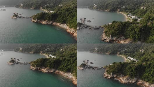 别墅在海边，码头。南丫岛高清在线视频素材下载
