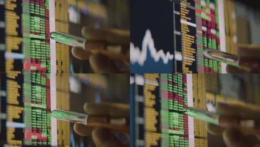 商人正在分析股票市场数据高清在线视频素材下载