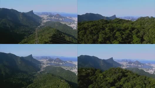 从蒂茹卡国家公园鸟瞰里约热内卢de Janeiro高清在线视频素材下载