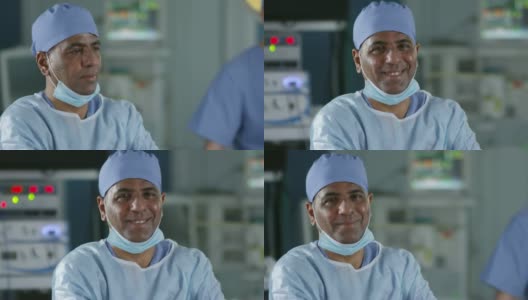 外科医生在手术室的肖像高清在线视频素材下载