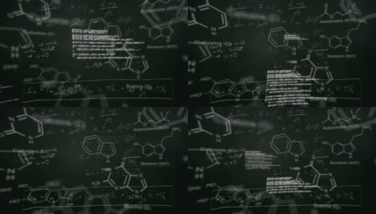 用粉笔写在黑板上的科学数据高清在线视频素材下载