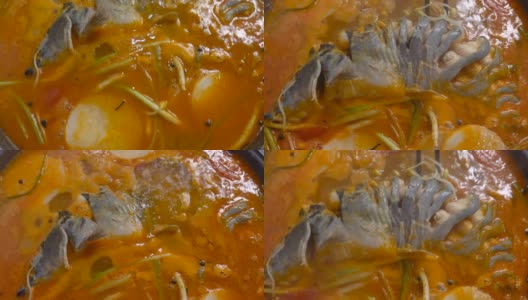 中国贵州的鱼酸汤高清在线视频素材下载