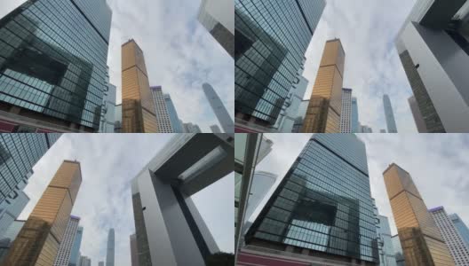 市中心玻璃建筑概念高清在线视频素材下载