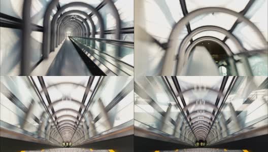 大阪巨型自动扶梯的延时拍摄高清在线视频素材下载