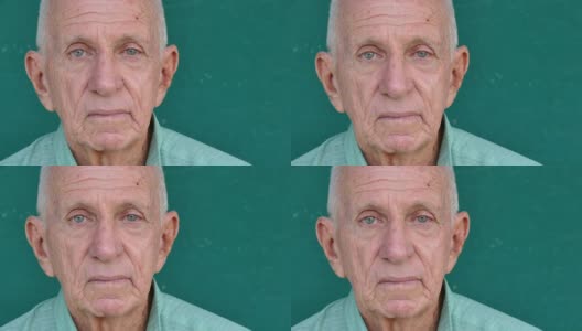 西班牙裔老人的面部表情高清在线视频素材下载
