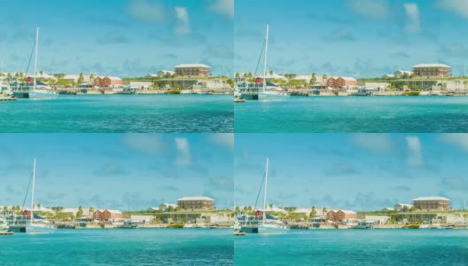 从游轮上俯瞰百慕大国王码头高清在线视频素材下载