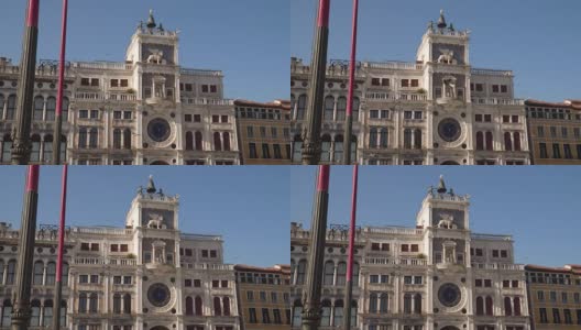 意大利北部，威尼斯，圣马克钟楼高清在线视频素材下载