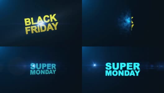 黑色星期五大减价和超级星期一高清在线视频素材下载
