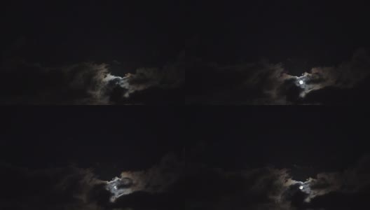 满月和夜空。真正的时间。高清在线视频素材下载