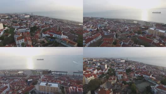 阿尔法玛鸟瞰图，里斯本，葡萄牙高清在线视频素材下载